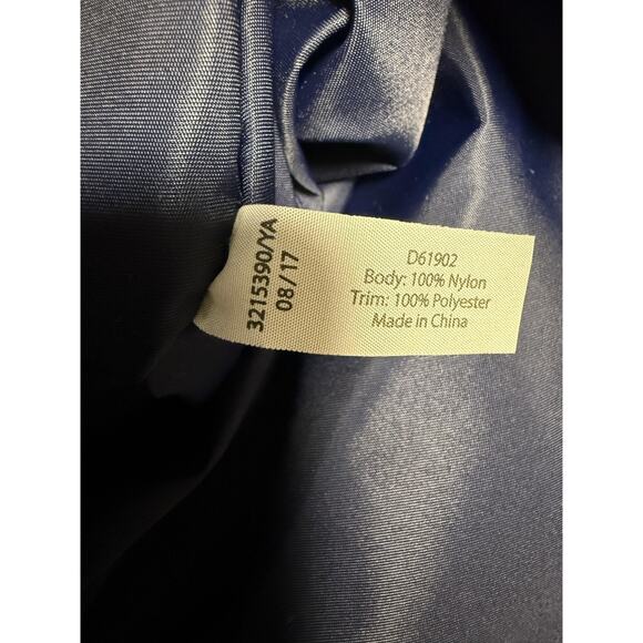 Louis Vuitton Navy Garment Bag Suit Cover Travel Zipper Logo Nylon Dust Bag - Picture 10 of 12